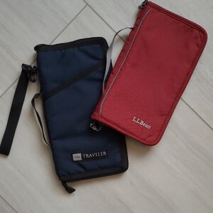 LL BEAN Travel/Passport Wallets!! 2!